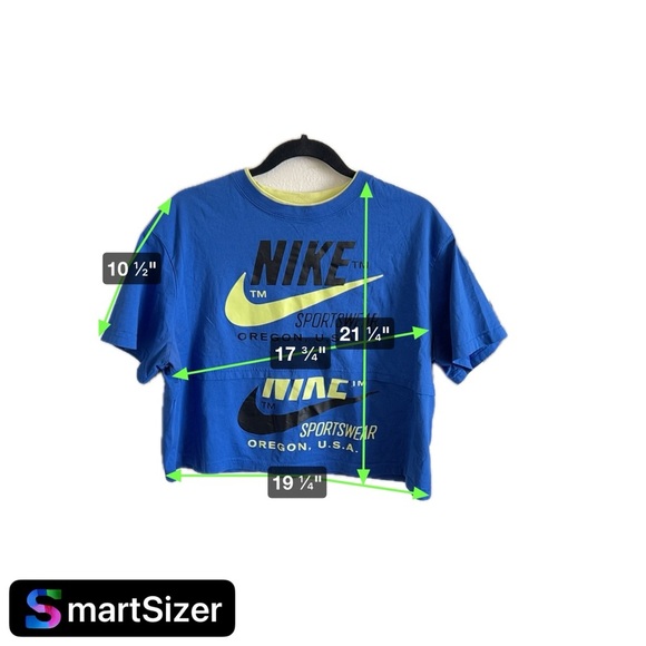 Nike cropped tee with bold yellow and blue graphics nike - Picture 4 of 4